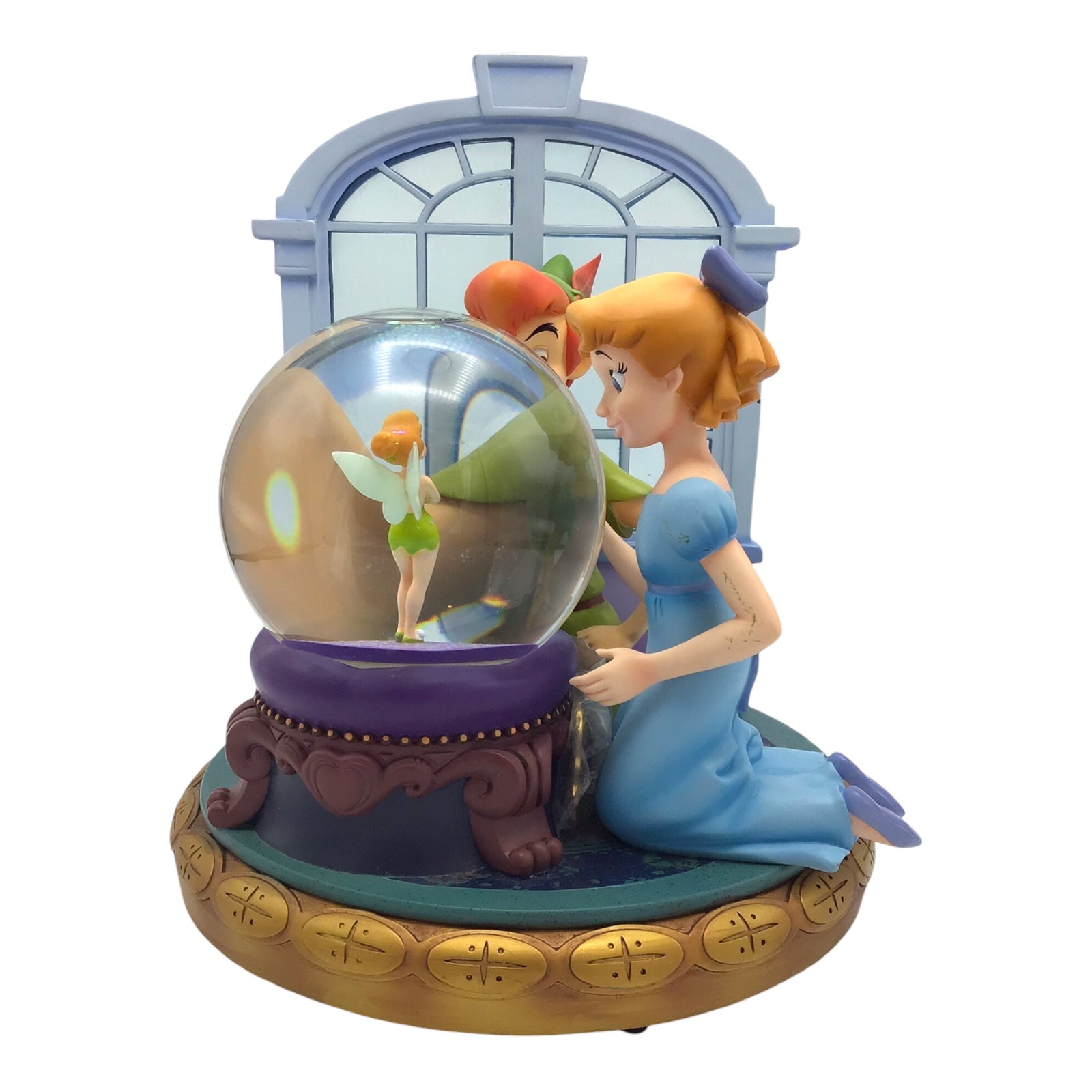 Disney Peter Pan, Wendy & Tinker Bell Musical Snow Globe – "You Can Fly!" Collectible