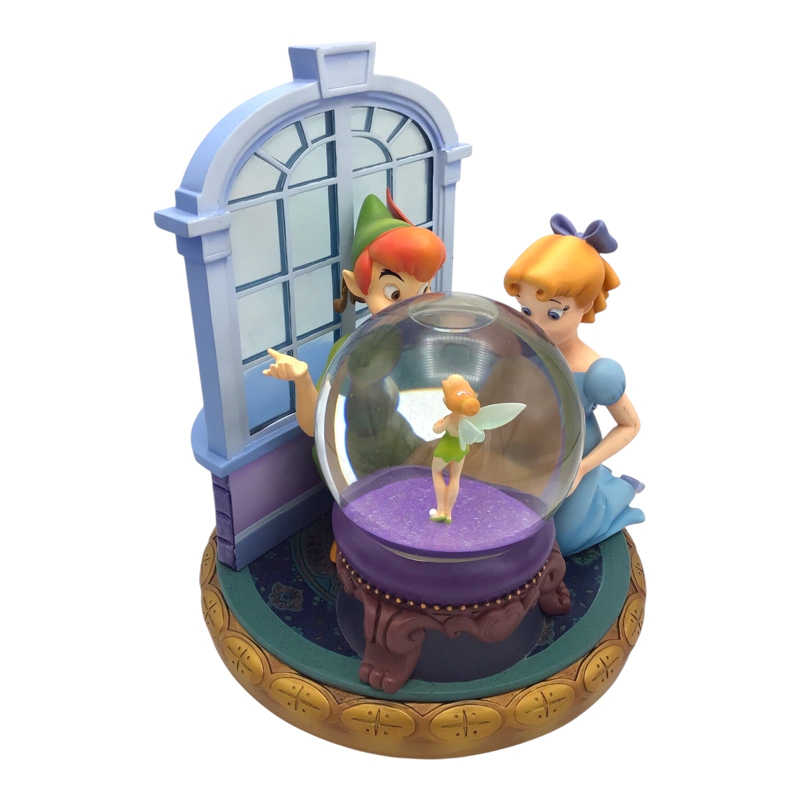 Disney Peter Pan, Wendy & Tinker Bell Musical Snow Globe – "You Can Fly!" Collectible