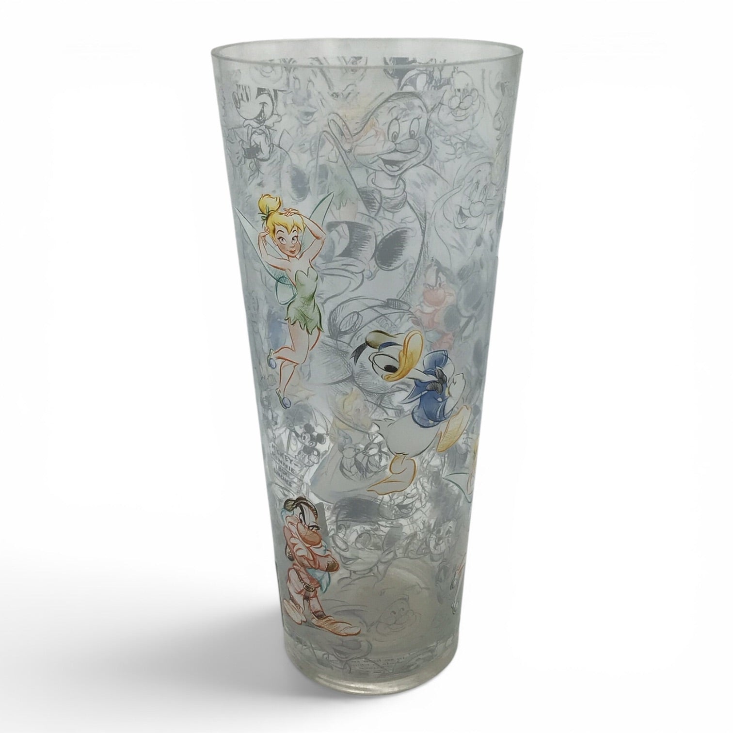 Disney Store Vase w/ Sketch Design - Donald Duck, Alice, Tinkerbell, etc