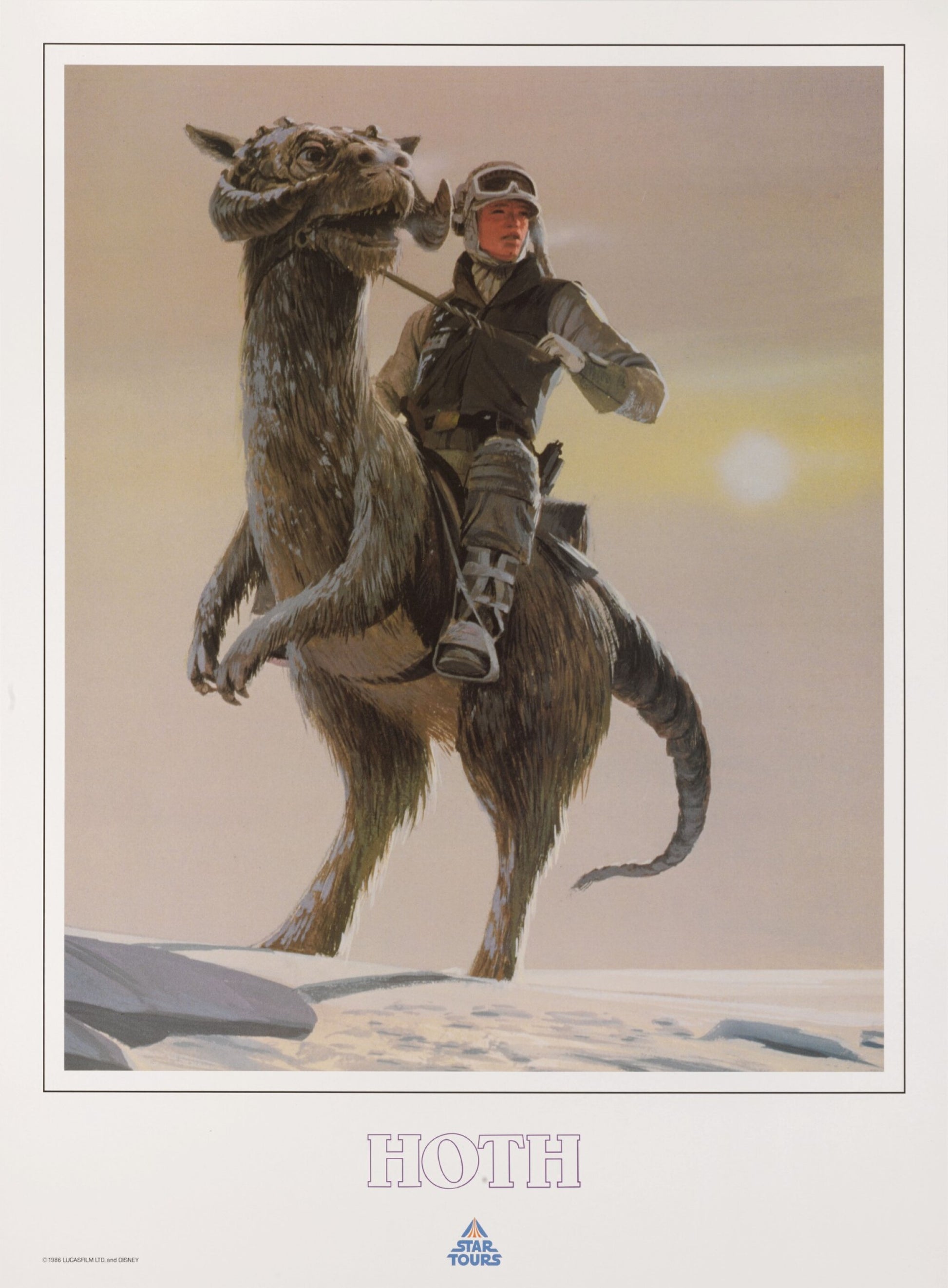 Disneyland Star Tours Star Wars Poster 1986 Hoth Ralph McQuarrie