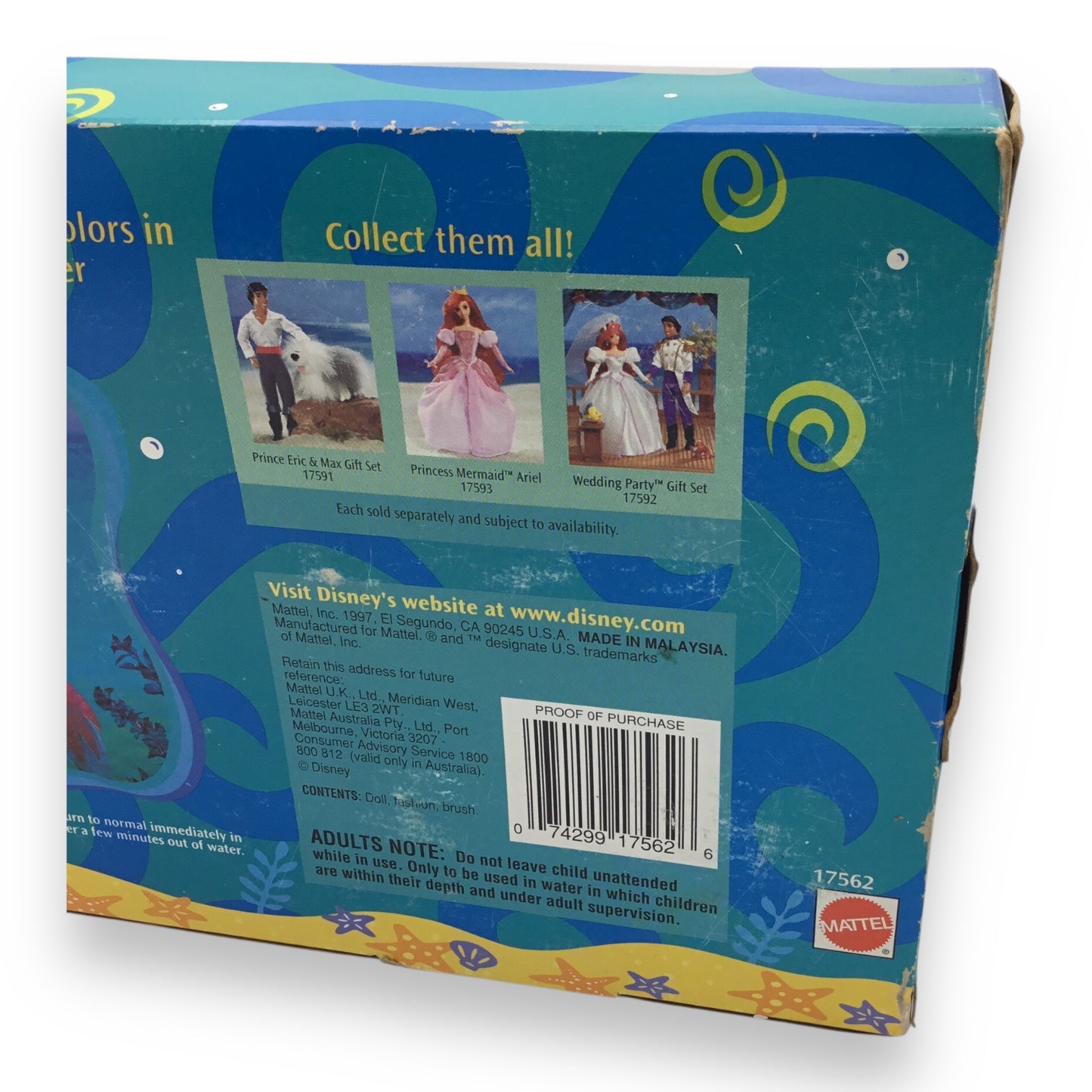 Disney's The Little Mermaid Ariel Swimming Doll 1997