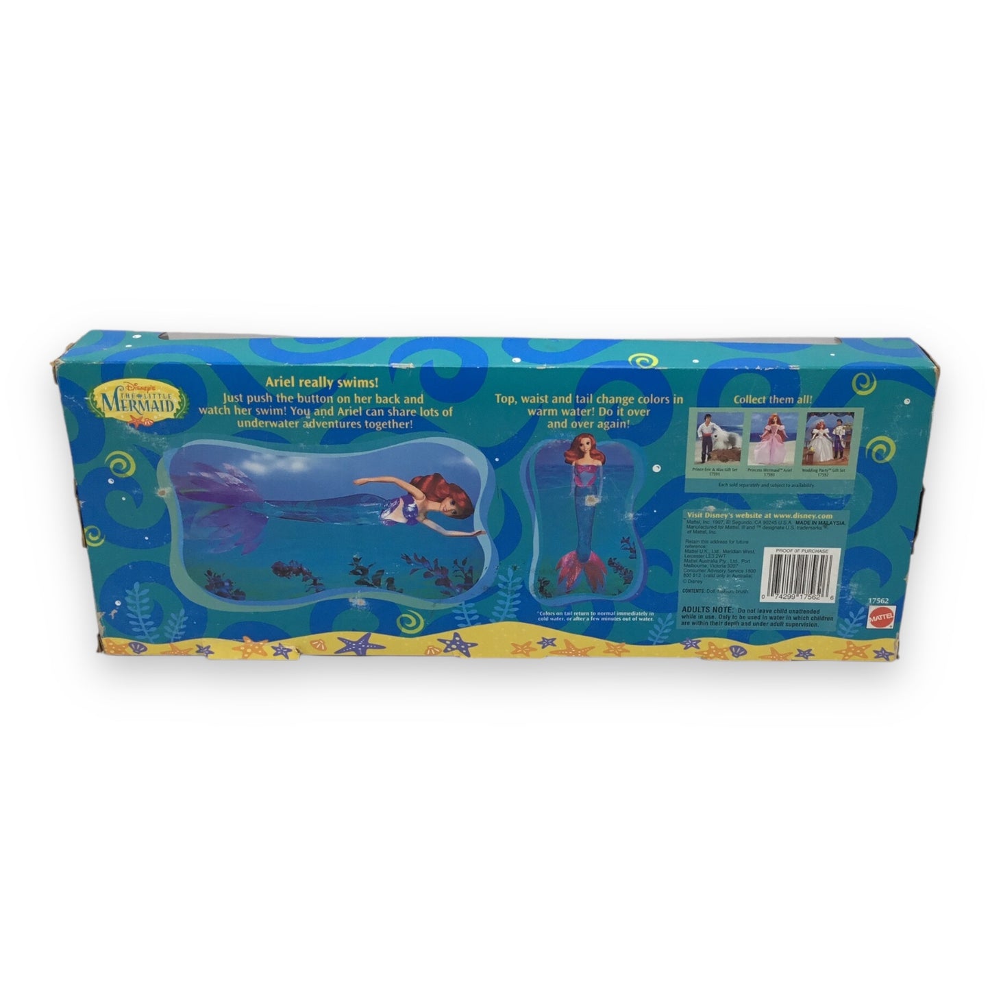 Disney's The Little Mermaid Ariel Swimming Doll 1997