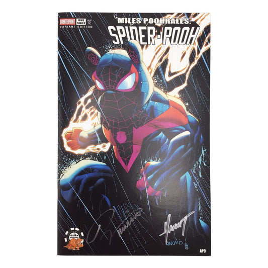 Do You Pooh? Miles Poohrales: Spider-Pooh Signed by Marat Mychaels & Ryan Kincaid – COA