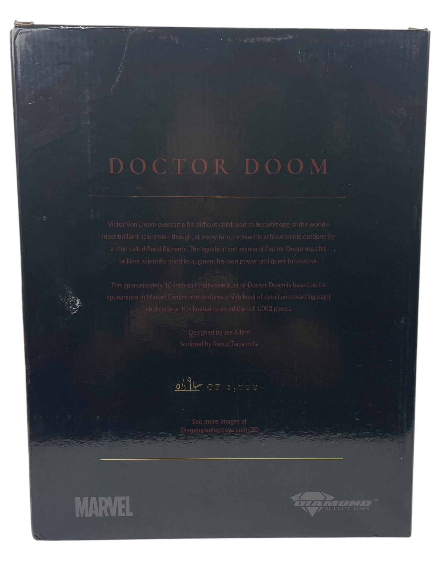 Doctor Doom Marvel Legends Diamond Select 1/2 Scale Bust 694/1000 New In Box