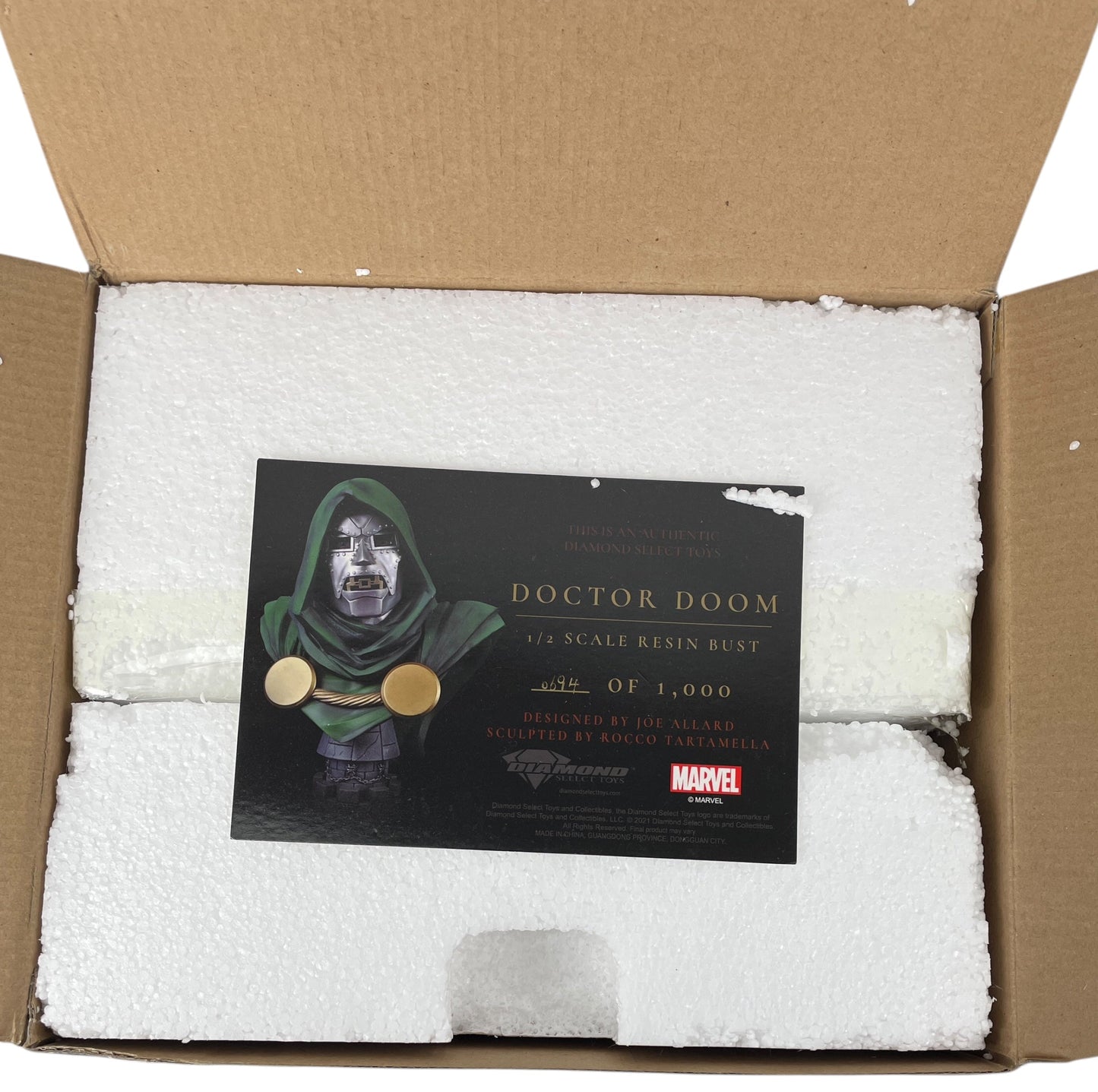 Doctor Doom Marvel Legends Diamond Select 1/2 Scale Bust 694/1000 New In Box