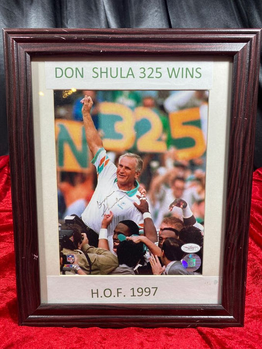 Don Shula HOF 1997 Autographed 8x10" Photo JSA COA