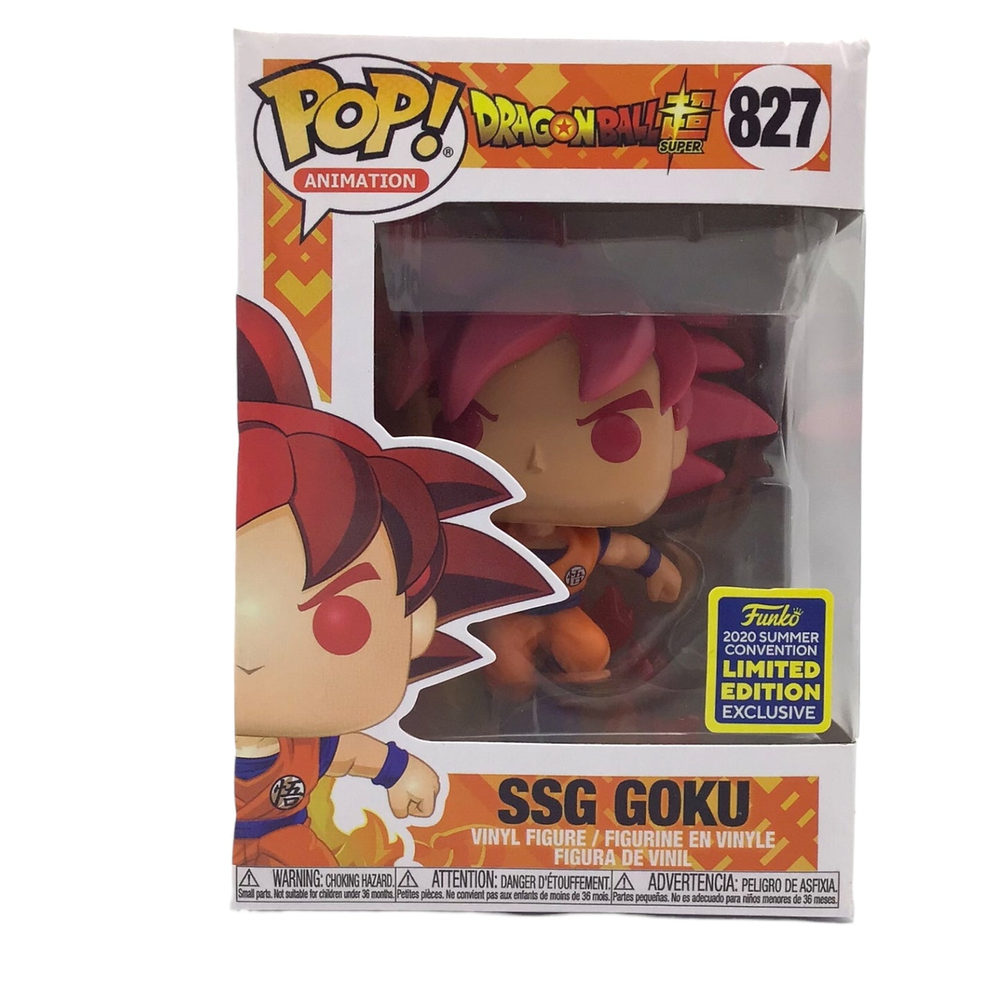 Dragon Ball Super SSG Goku Funko Pop! Animation #827 – 2021 Summer Convention Exclusive