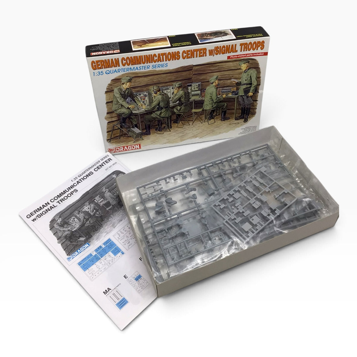 Dragon German Communication Center with Signal Troops 1:35 Scale Model Kit – 1998