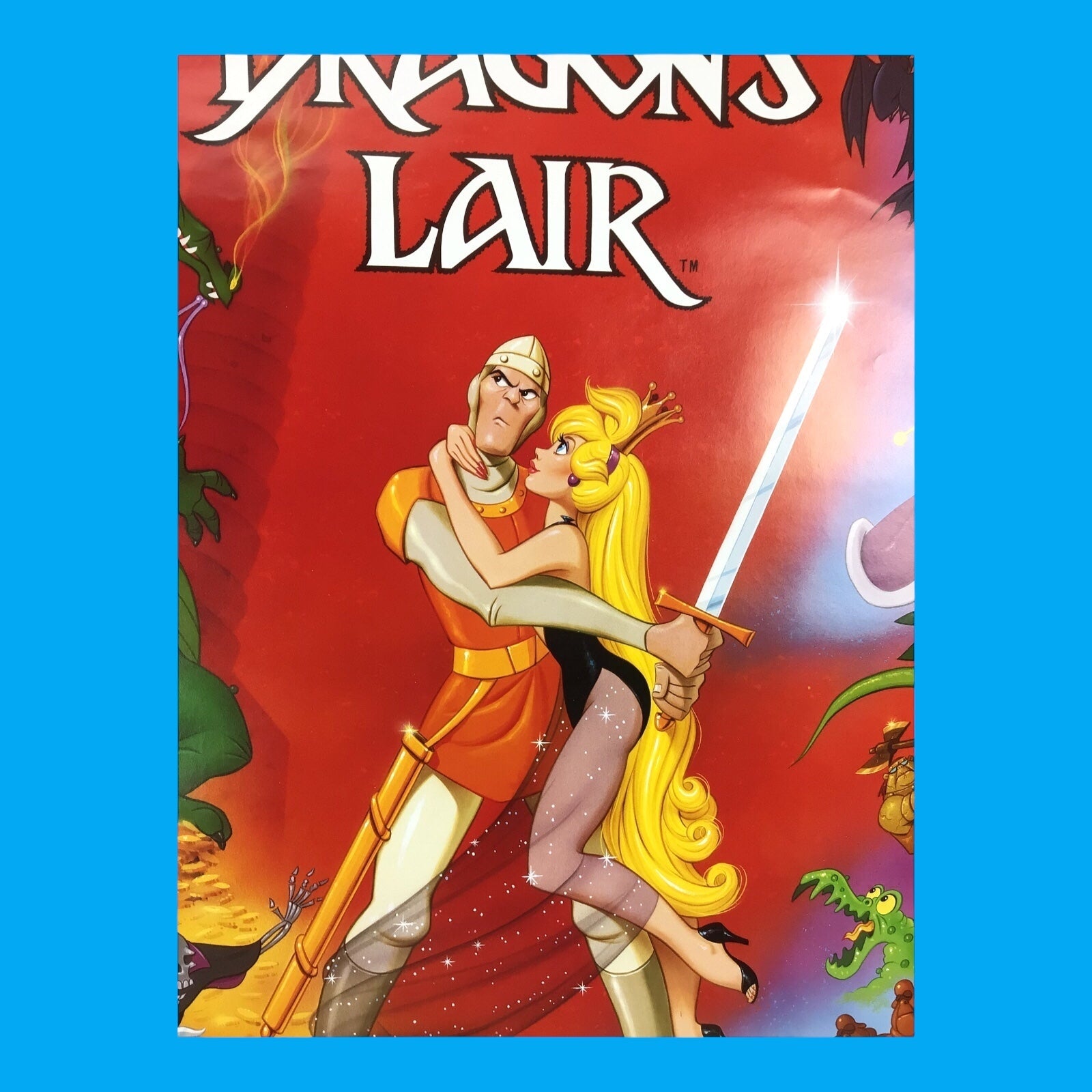 Dragon's Lair Promo Poster - Style A, 1983 Classic Retro Gaming (27 1/4" x 41")