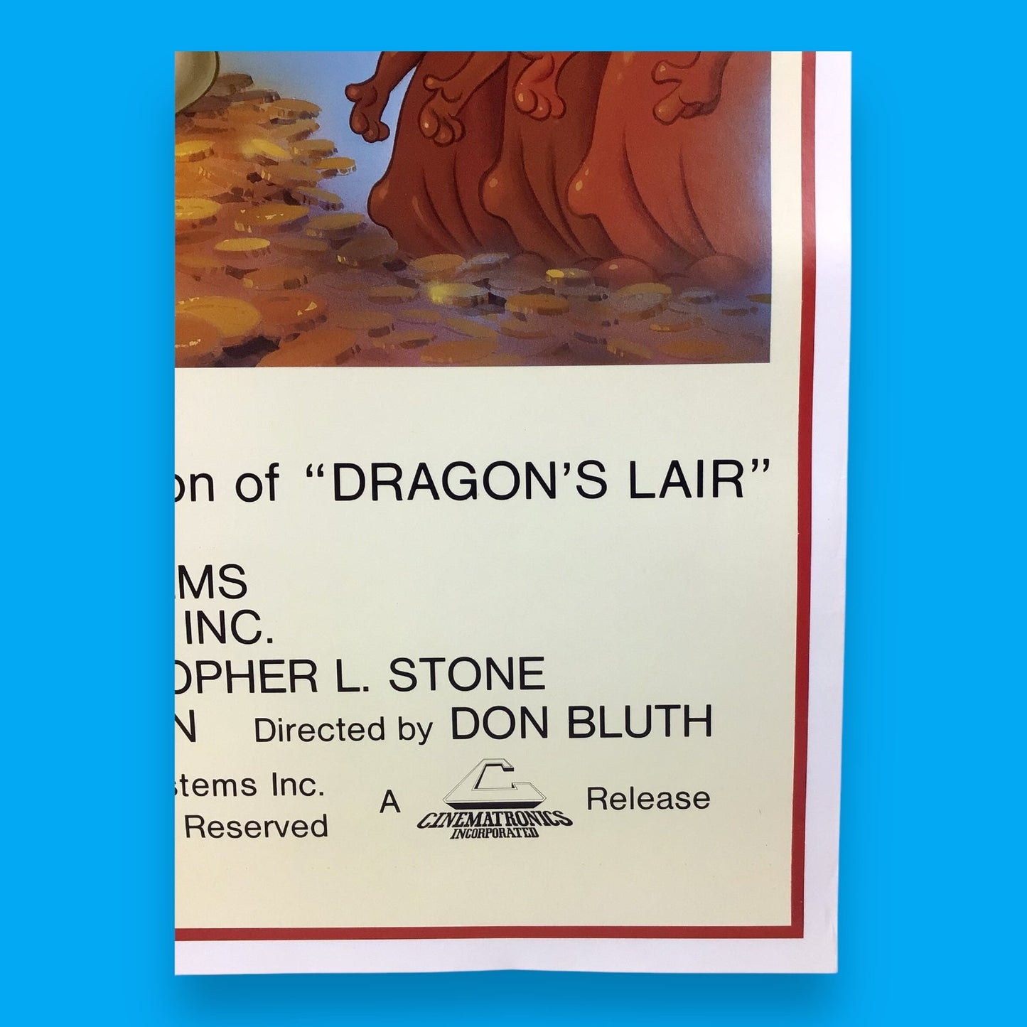 Dragon's Lair Promo Poster - Style A, 1983 Classic Retro Gaming (27 1/4" x 41")