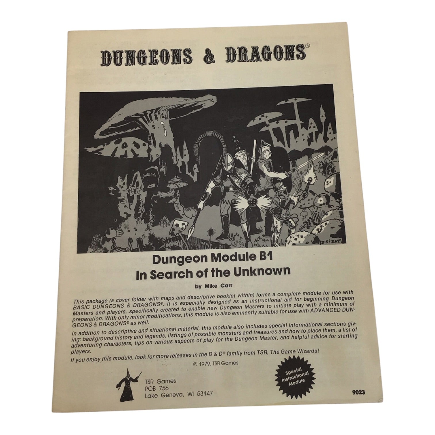 Dungeons & Dragons In Search of the Unknown B1 #9023 1979