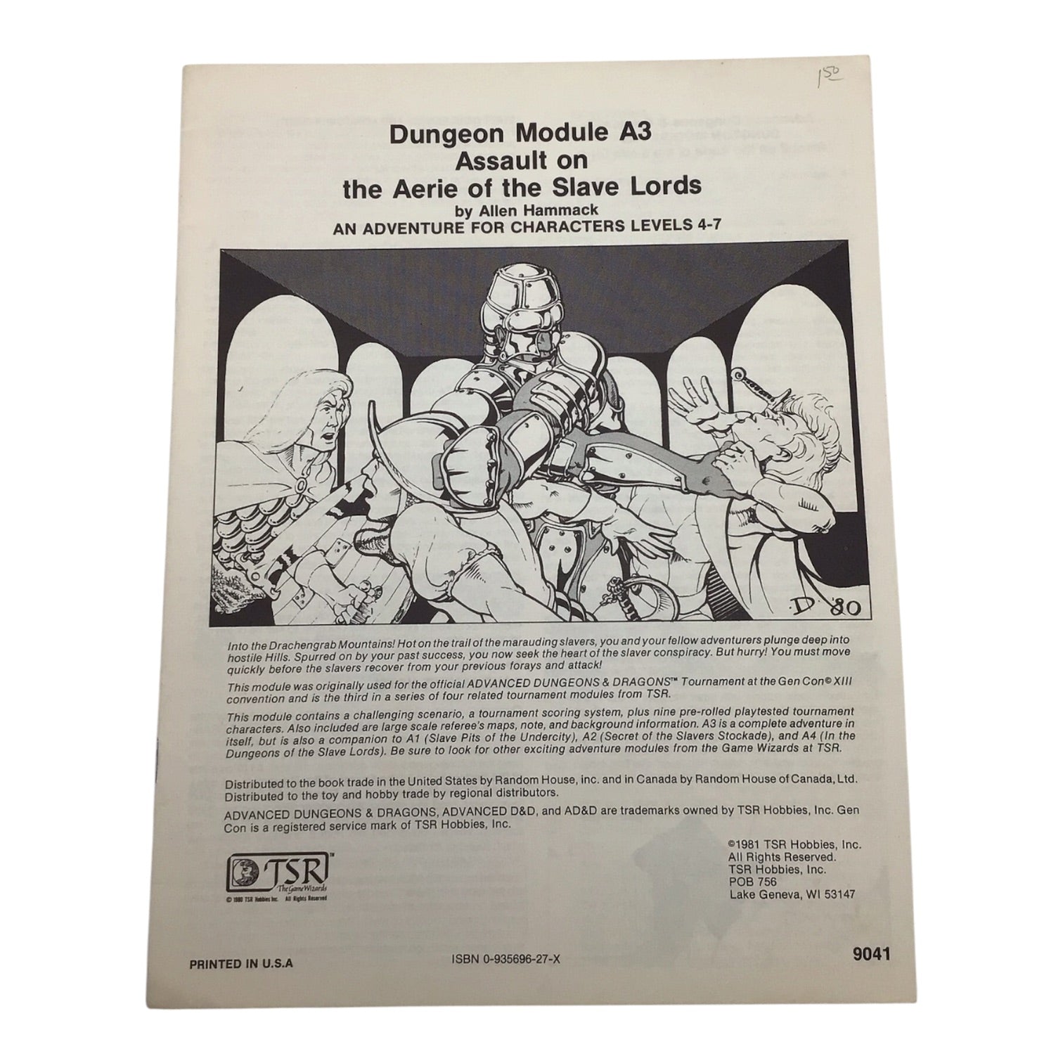 Dungeons & Dragons Module A3 Assault on the Aerie of the Slave Lords 1981