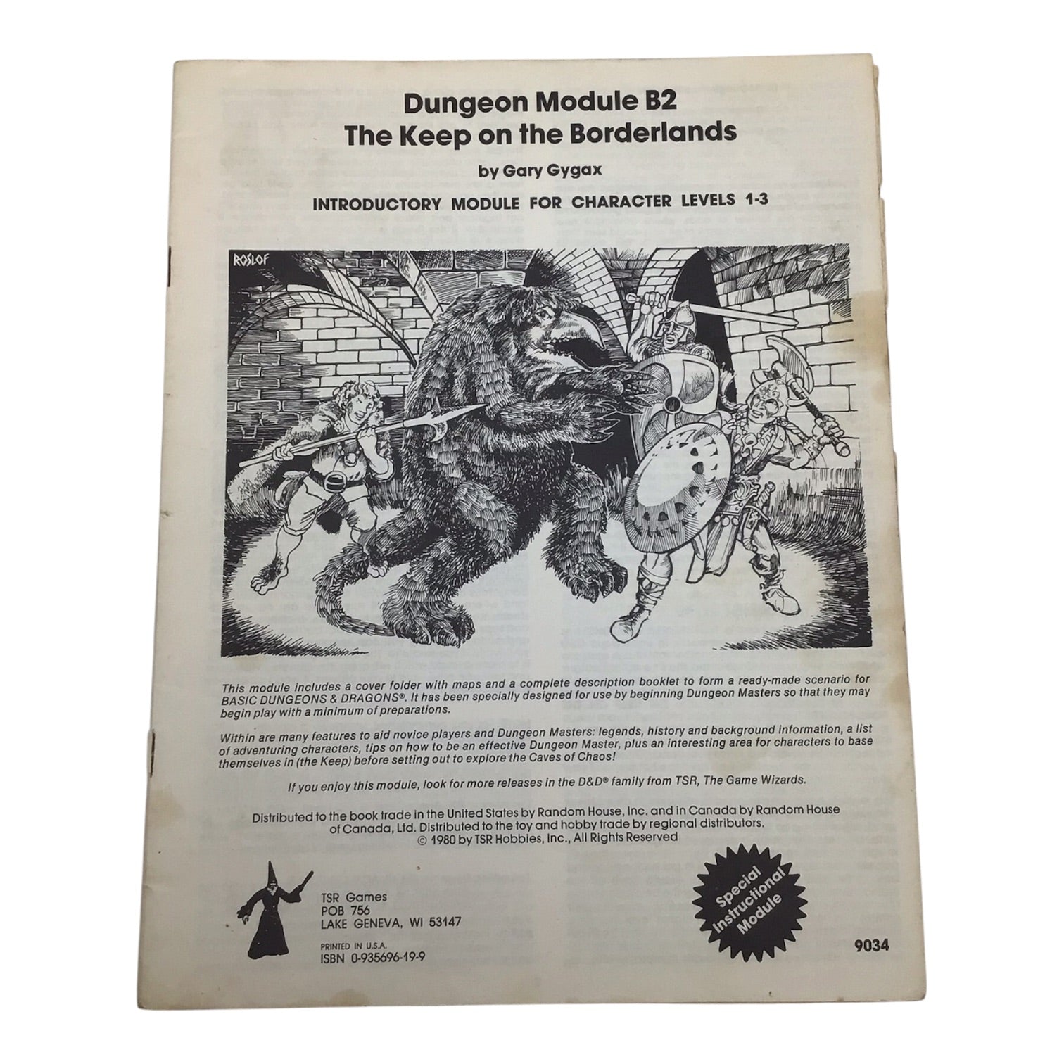 Dungeons & Dragons Module B2 The Keep on the Borderlands #9034 (1980)