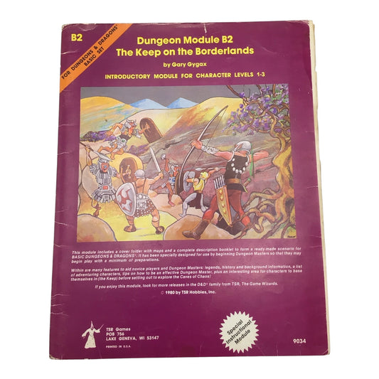 Dungeons & Dragons Module B2 The Keep on the Borderlands #9034 (1980)