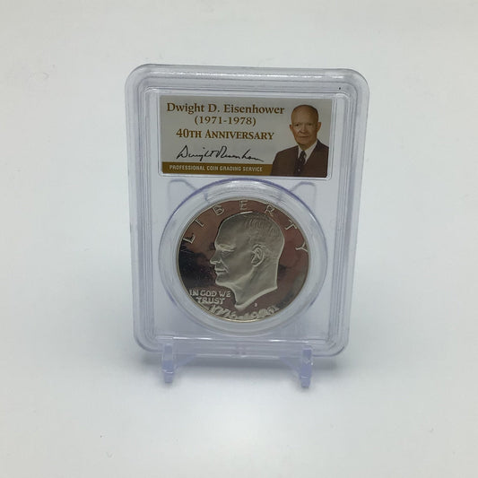 Dwight D. Eisenhower 1976-S 40th Anniversary $1 Silver Coin PCGS PR69DCAM