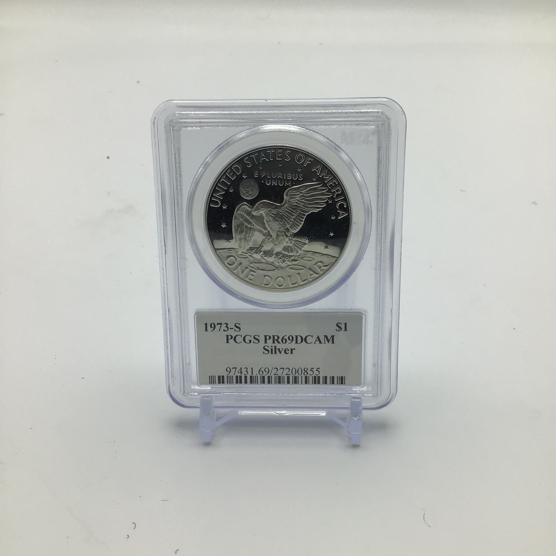 Dwight D. Eisenhower 40th Anniversary Silver 1973-S Dollar Coin PCGS PR69DCAM
