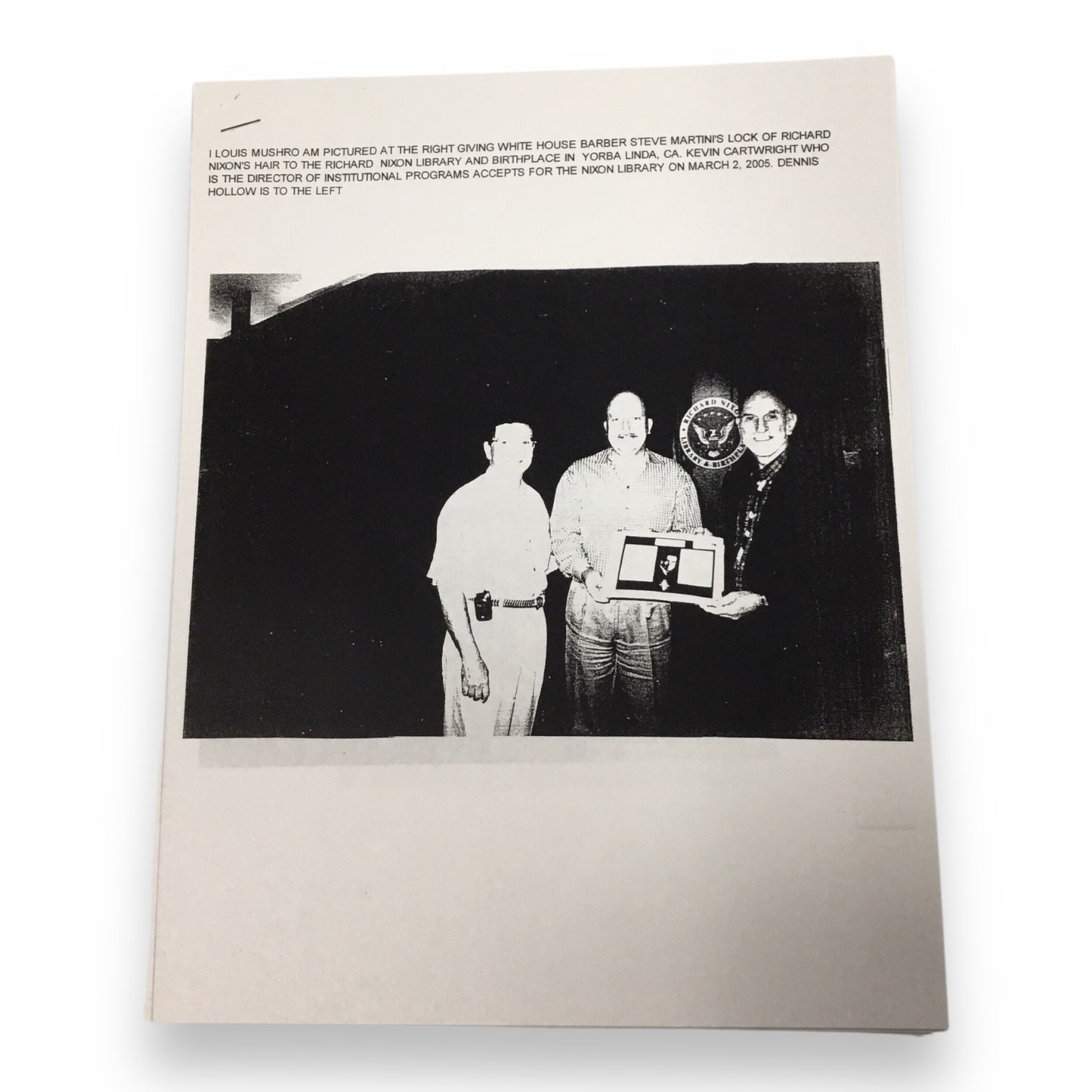 Dwight D. Eisenhower Hair Clipping with Certificate of Authenticity