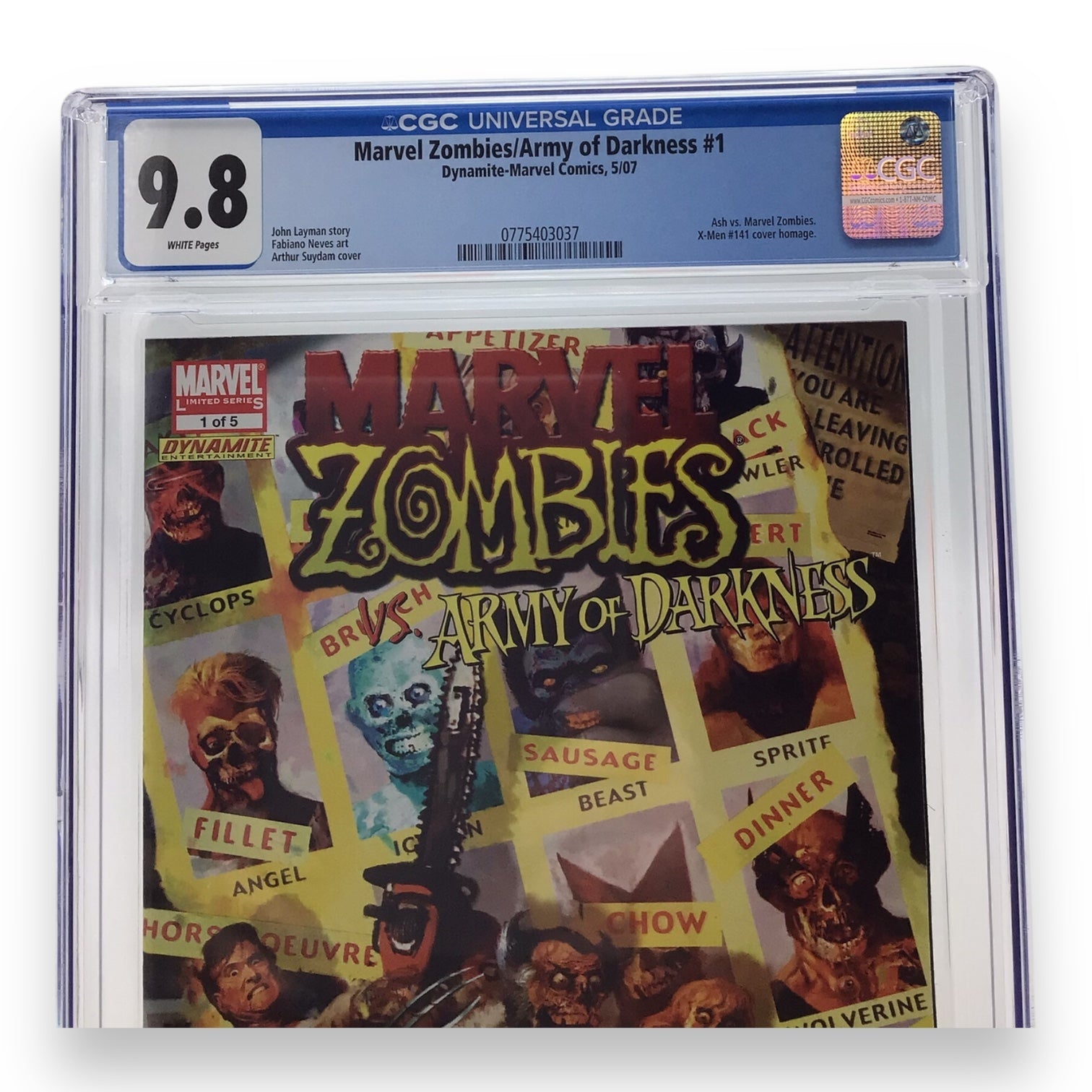 Dynamite Marvel Comics Zombies Army of Darkness #1 - CGC Graded 9.8