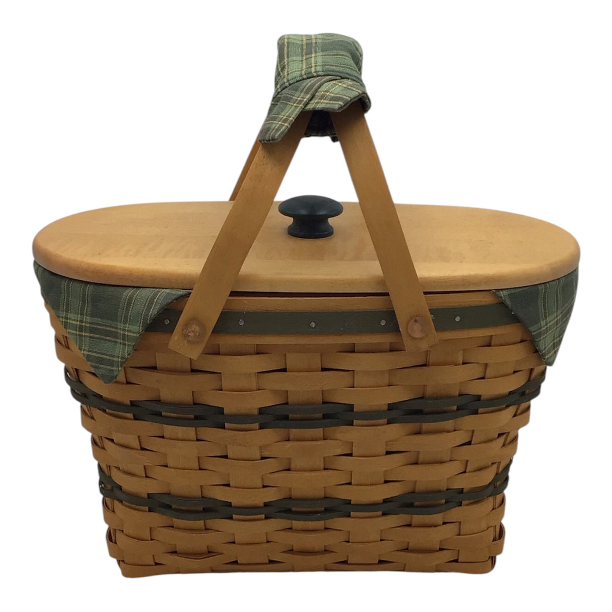 Longaberger 1997 Fellowship Basket w/ Liner, Protector, & Handle Wrap