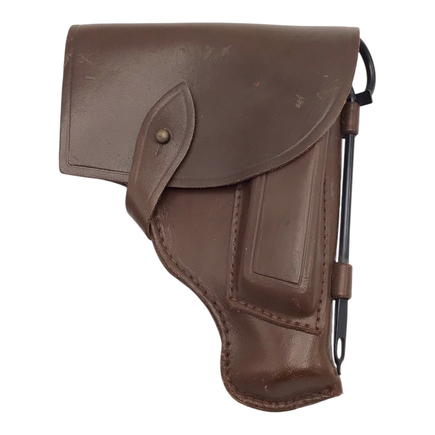 USSR\Russian Military Soviet Army Makarov PM Pistol Belt Holster – Brown Leather with Cleaning Rod