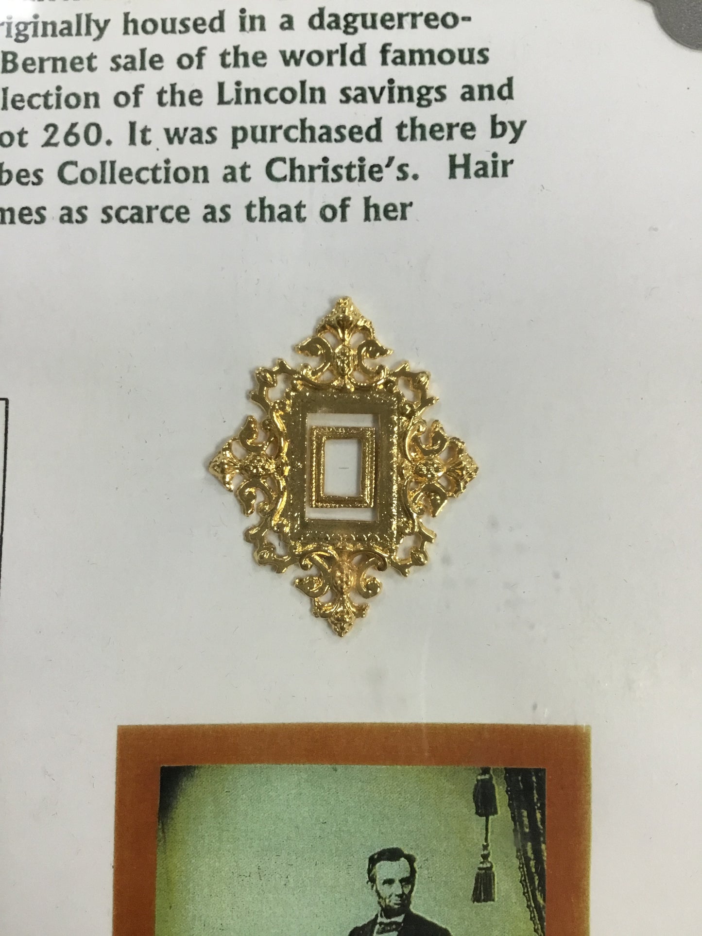 Mary Todd Lincoln Hair Clipping with COA