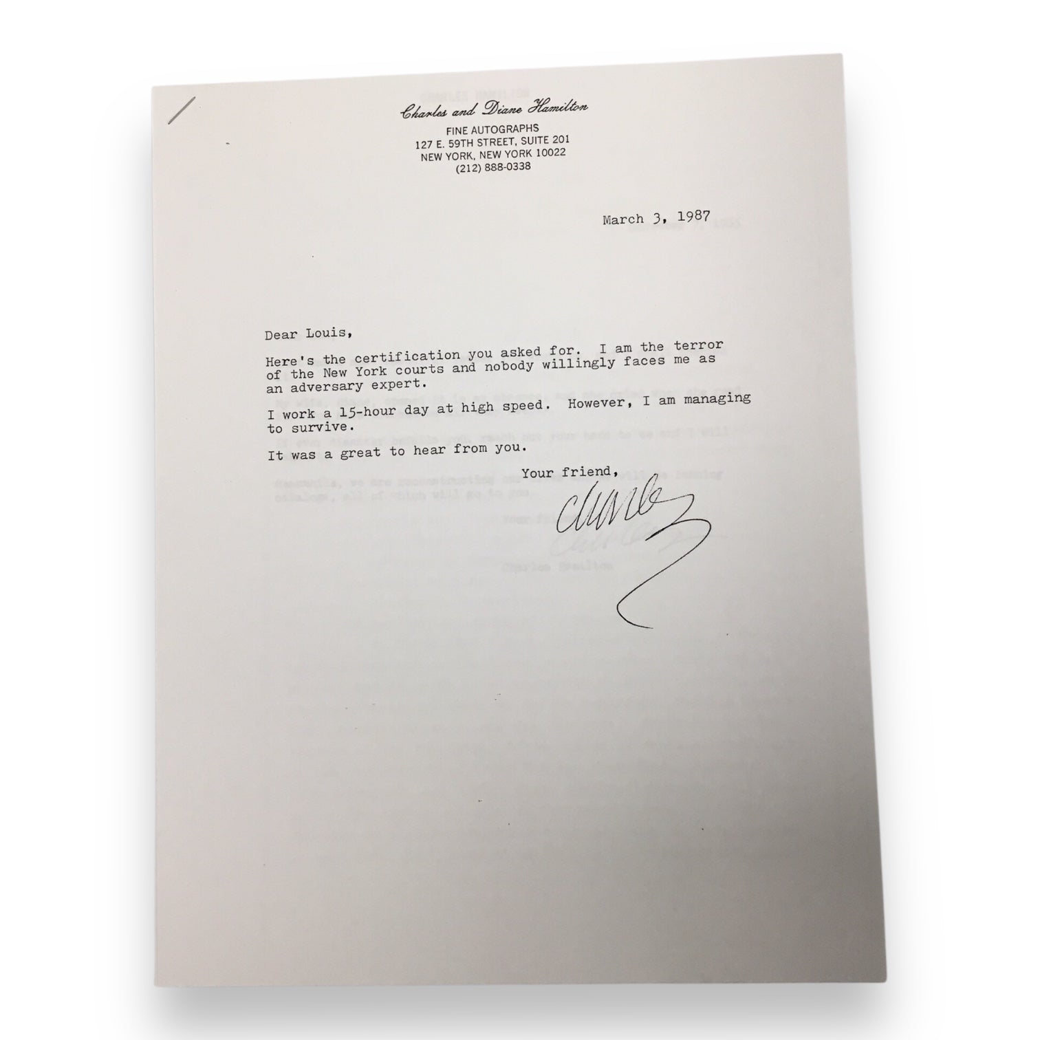 George Washington Hair Clipping with COA