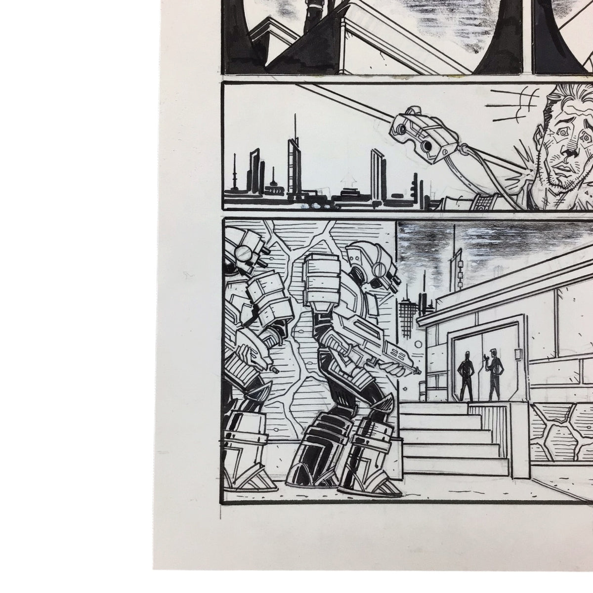 Original Art Comic Book Draft Page - Series & Artist Unknown