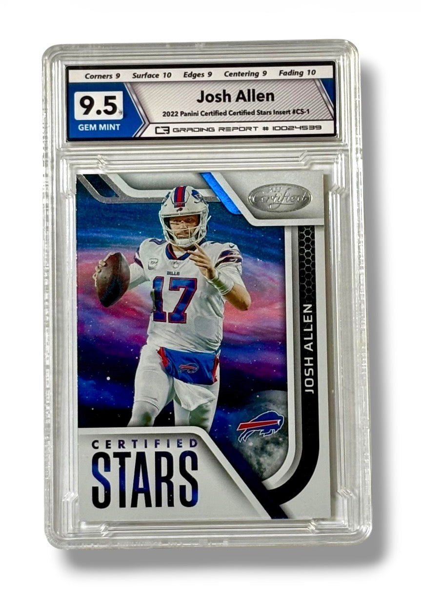 2022 Panini Certified Stars Insert #CS-1 Josh Allen GR 9.5 Gem Mint - 100241539