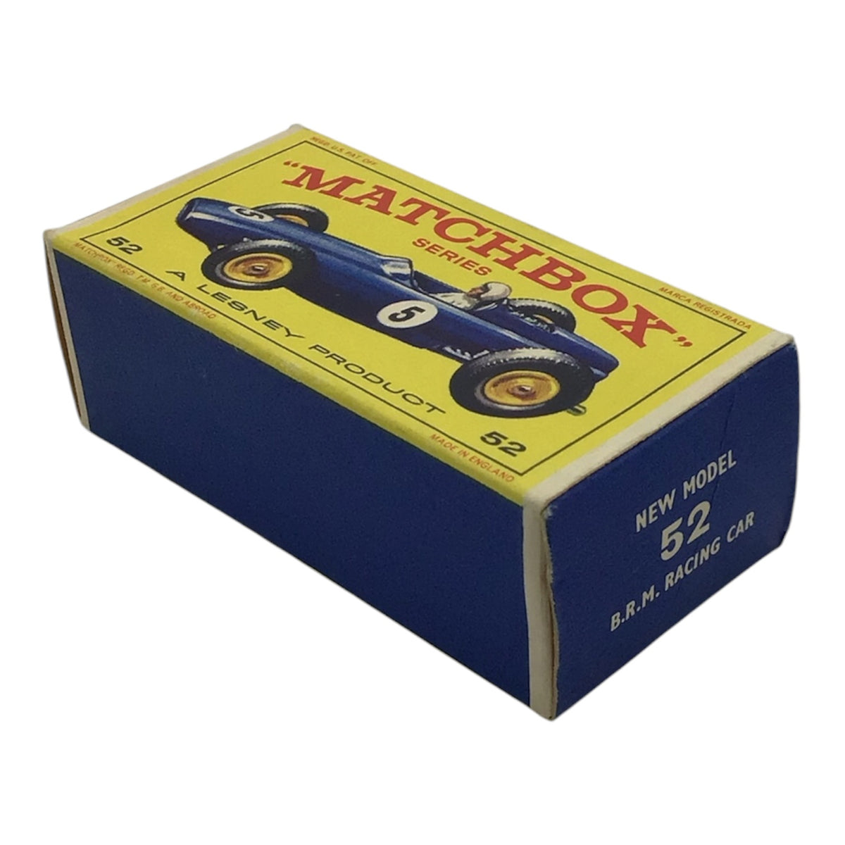 Lesney Matchbox Series #52 B.R.M. Racing Car w/ Original Box
