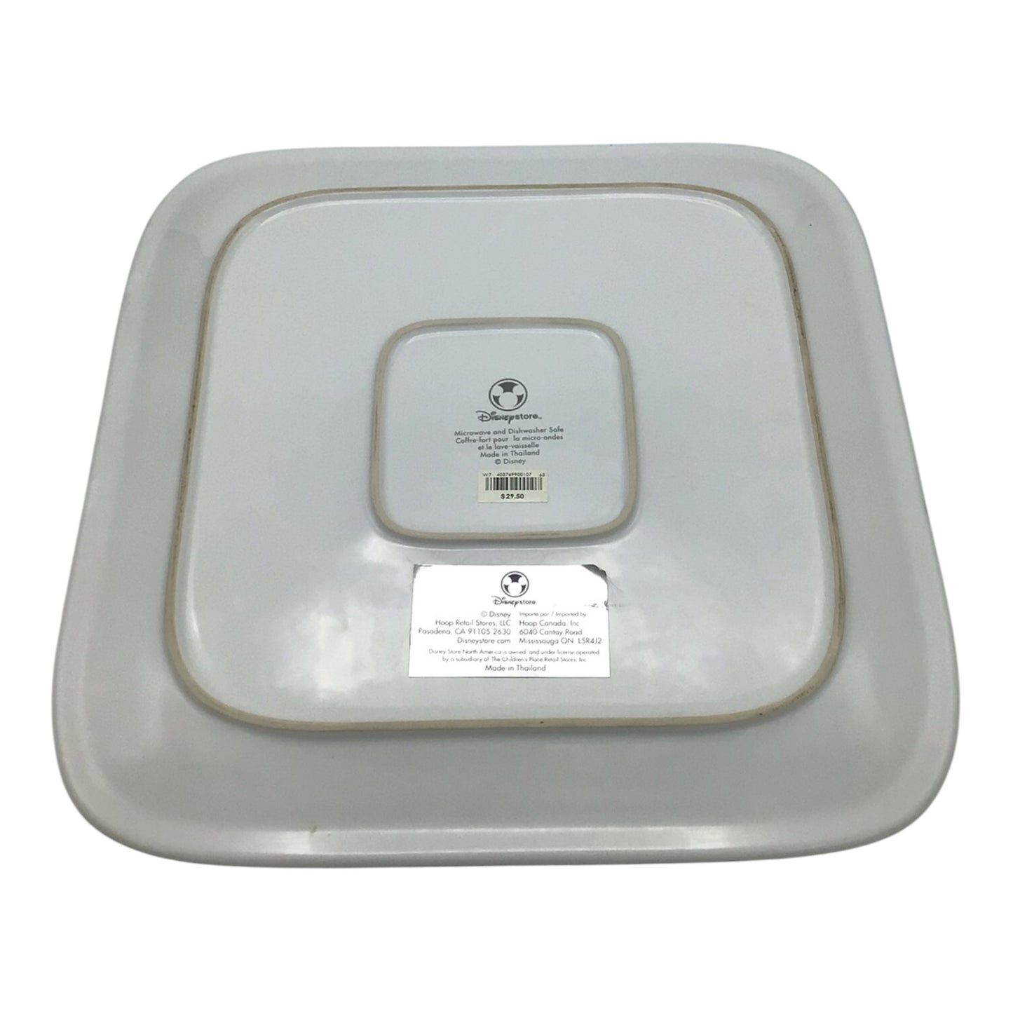 Disney Store Character Sketch Serving Tray - Tinker Bell, Donald Duck, Alice, Grumpy