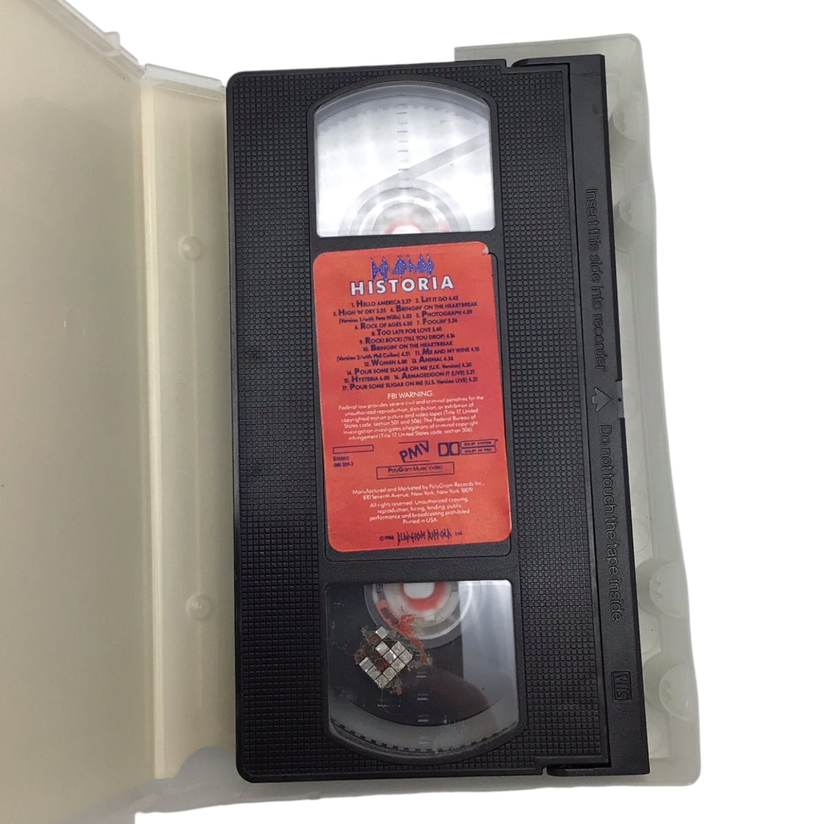 Def Leppard Historia VHS Tape