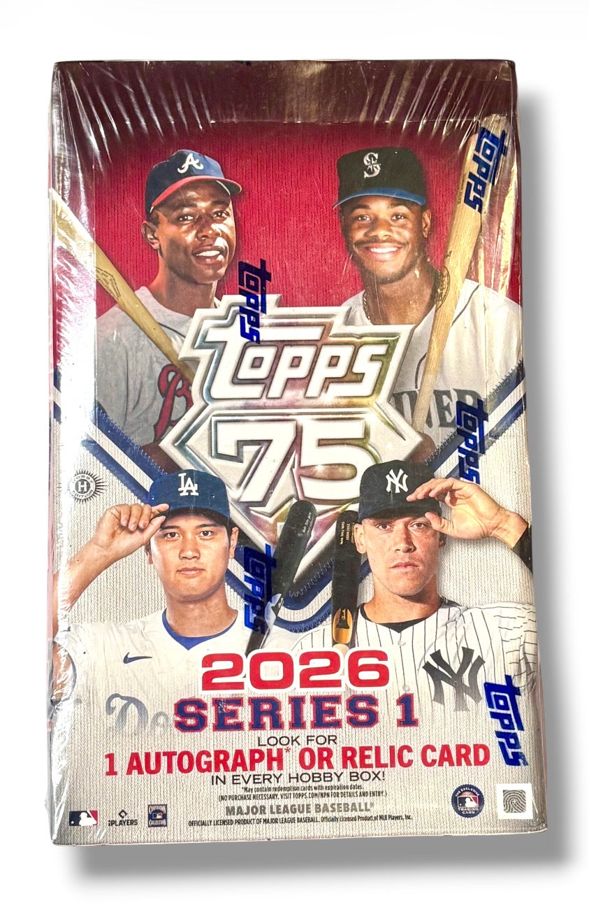 2026 Topps 75 Series 1 Baseball Hobby Box - 4 Mojo Cards, 1 Auto or Relic Per Box
