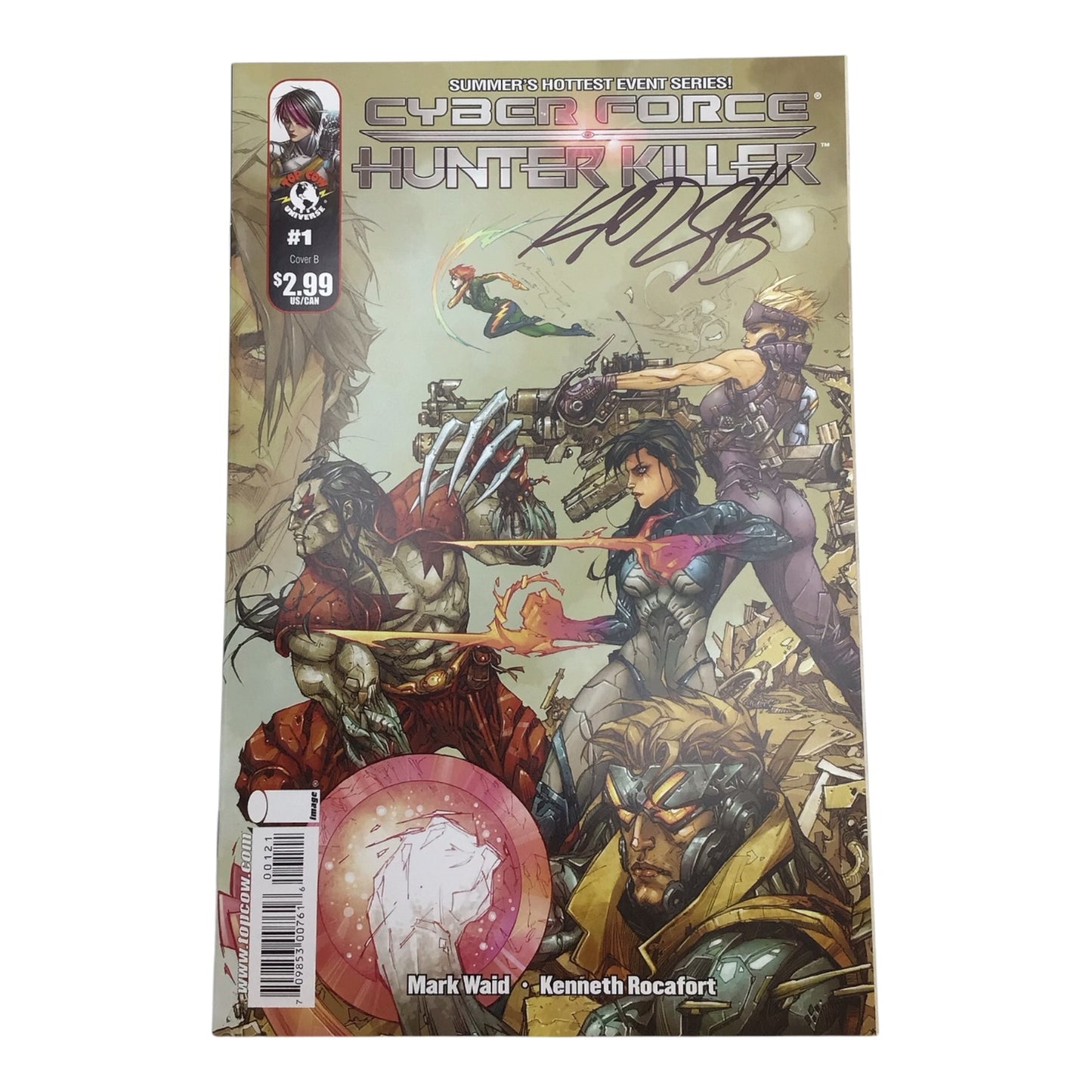 Cyberforce/Hunter-Killer #1 Cover B Signed by Kenneth Rocafort