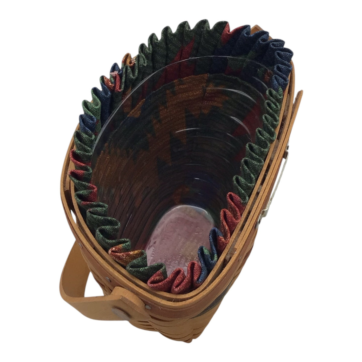 Longaberger Harvest Basket w/ Liner & Plastic Protector