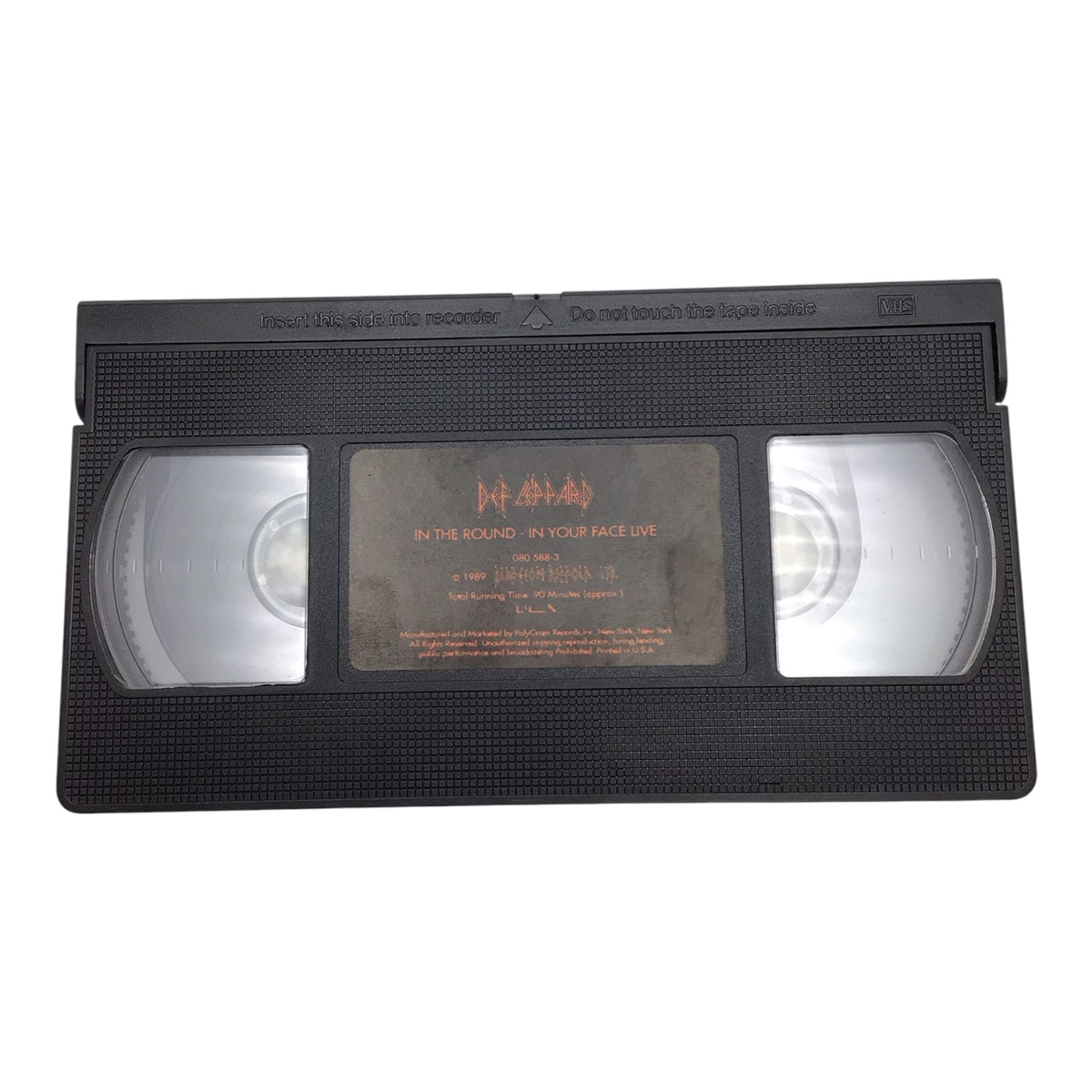 Def Lappard In The Round In Your Face LIVE VHS Tape