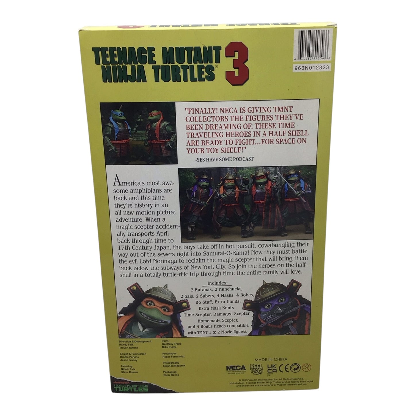 SDCC 2023 NECA Teenage Mutant Ninja Turtles 3 - 4 Figure Set