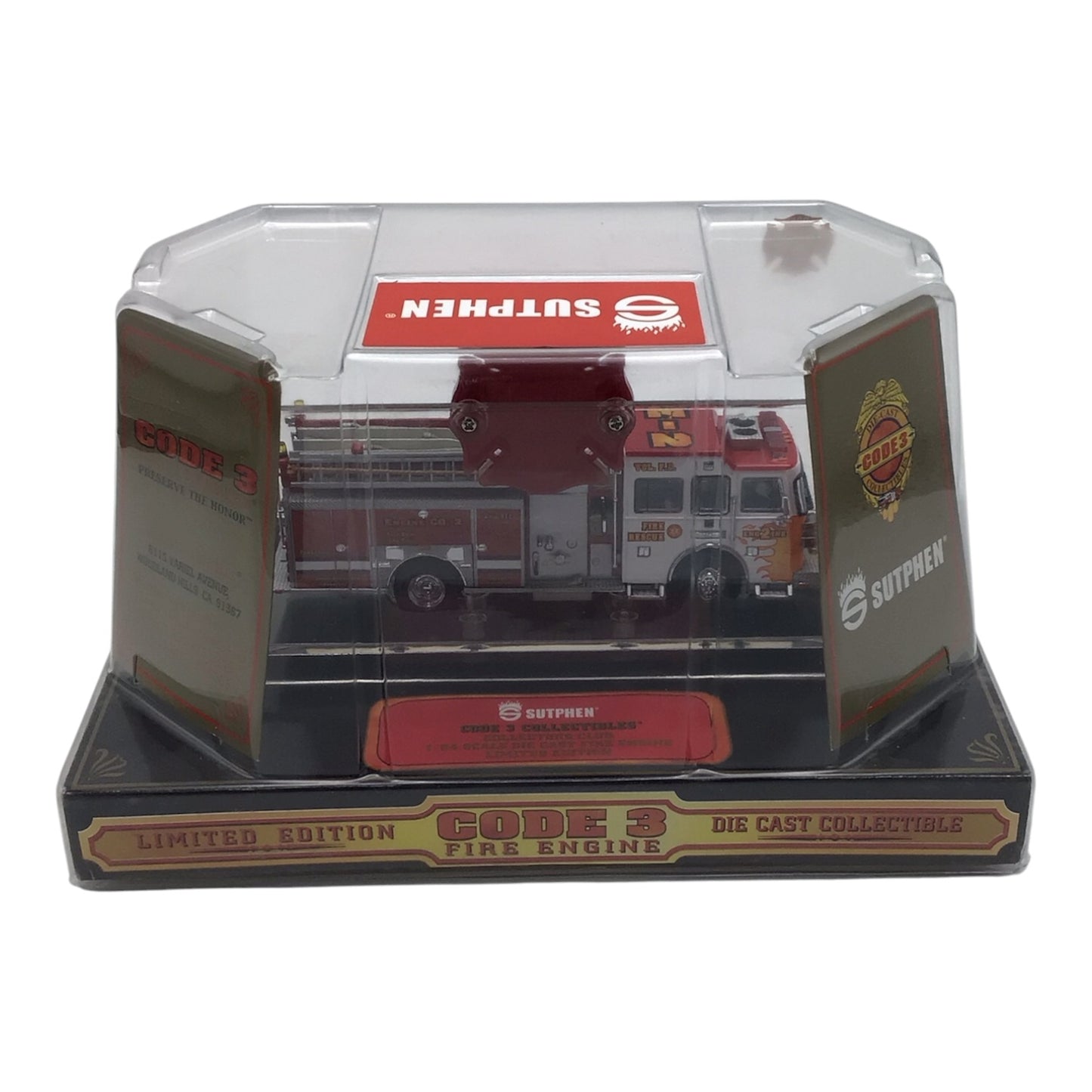 Code 3 Fire Engine E-2 1/64 Scale Limited Edition Die Cast Collectible