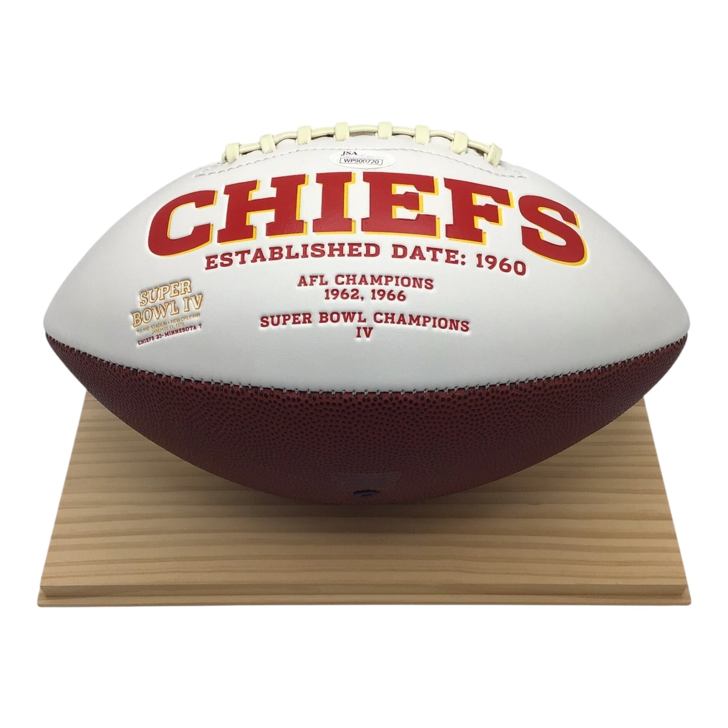 Patrick Mahomes Autographed Kansas City Chiefs Football with Display Case – JSA Certified