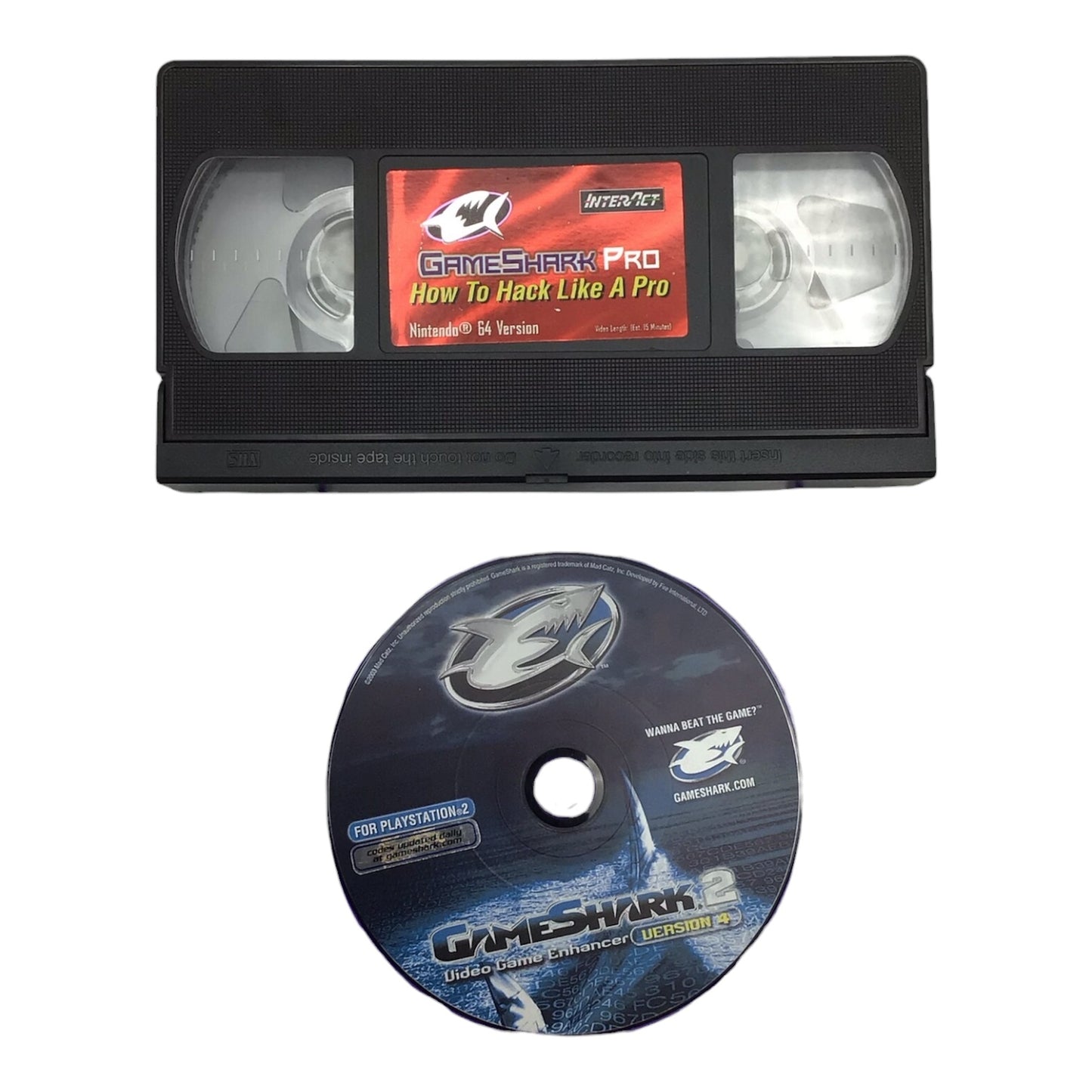 GameShark Set - Nintendo 64 VHS Tape & PlayStation 2 CD