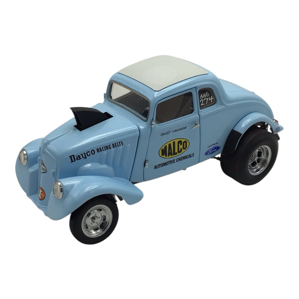 1:18 Scale 1933 Willys Gasser Malco Auto Chemicals Diecast Model