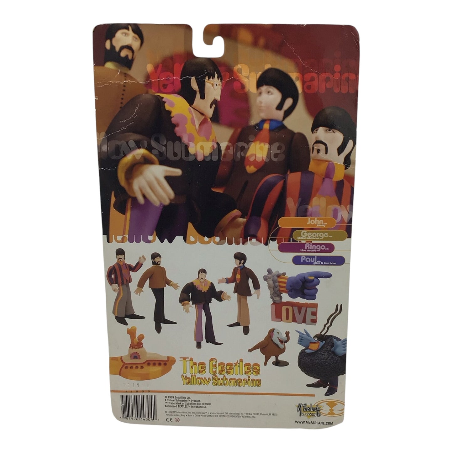 The Beatles Yellow Submarine Ring w/ Blue Meanie Figure (1999)