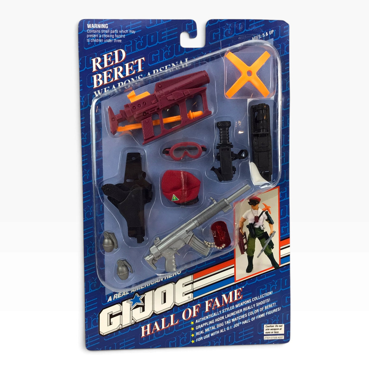 GI Joe Red Beret Weapons Arsenal and Red Ninja Mission Gear Sets (1993) – Hasbro Hall of Fame #27531, #27513