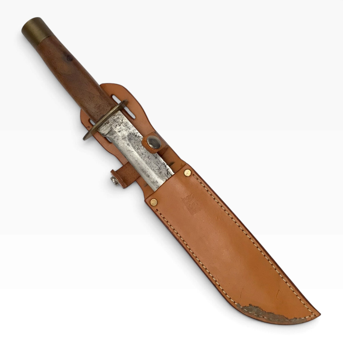KA-BAR Olean N.Y. U.S. Military Vintage Fixed Blade Knife with Leather Sheath