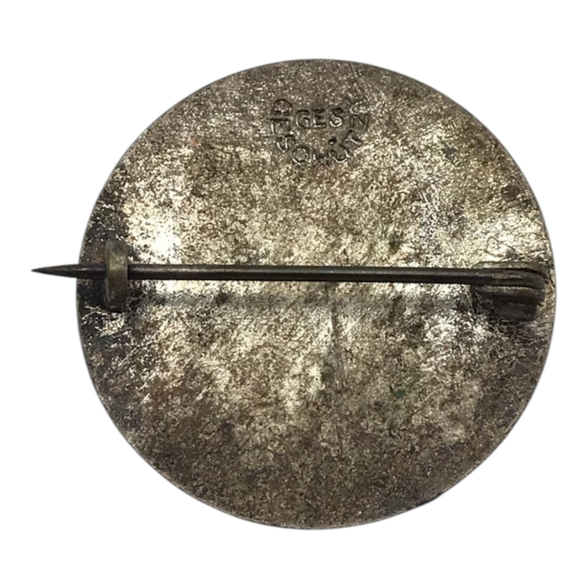 German WWI Iron Cross Patriotic Pin 1914 - Ges. Gesschutz. Stamped on Back