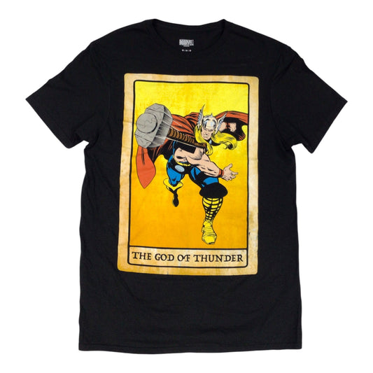 Marvel Heroes Thor Tarot Card Black Graphic T-Shirt - Size M