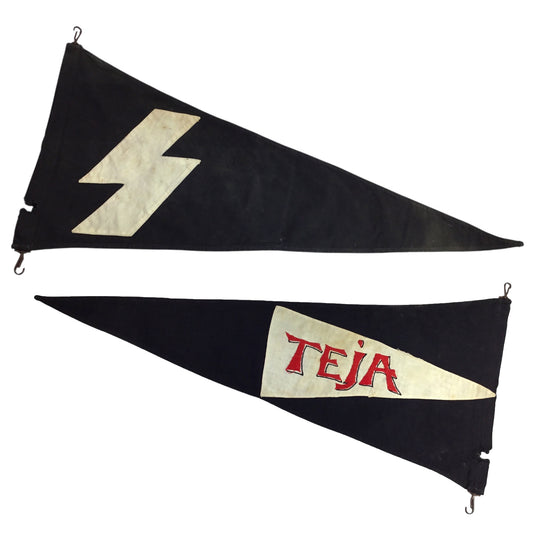 EXCEEDINGLY RARE German WW2 Hitler Youth Pennant Flag for Recruitment in Texas, USA