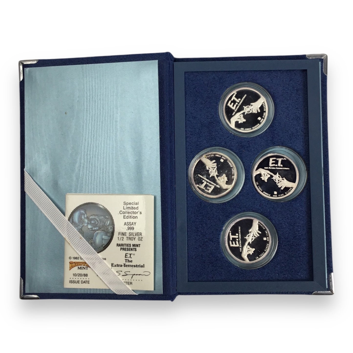 E.T The Extra-Terrestrial Limited Edition Collector Silver Coin Set 1982 with Case