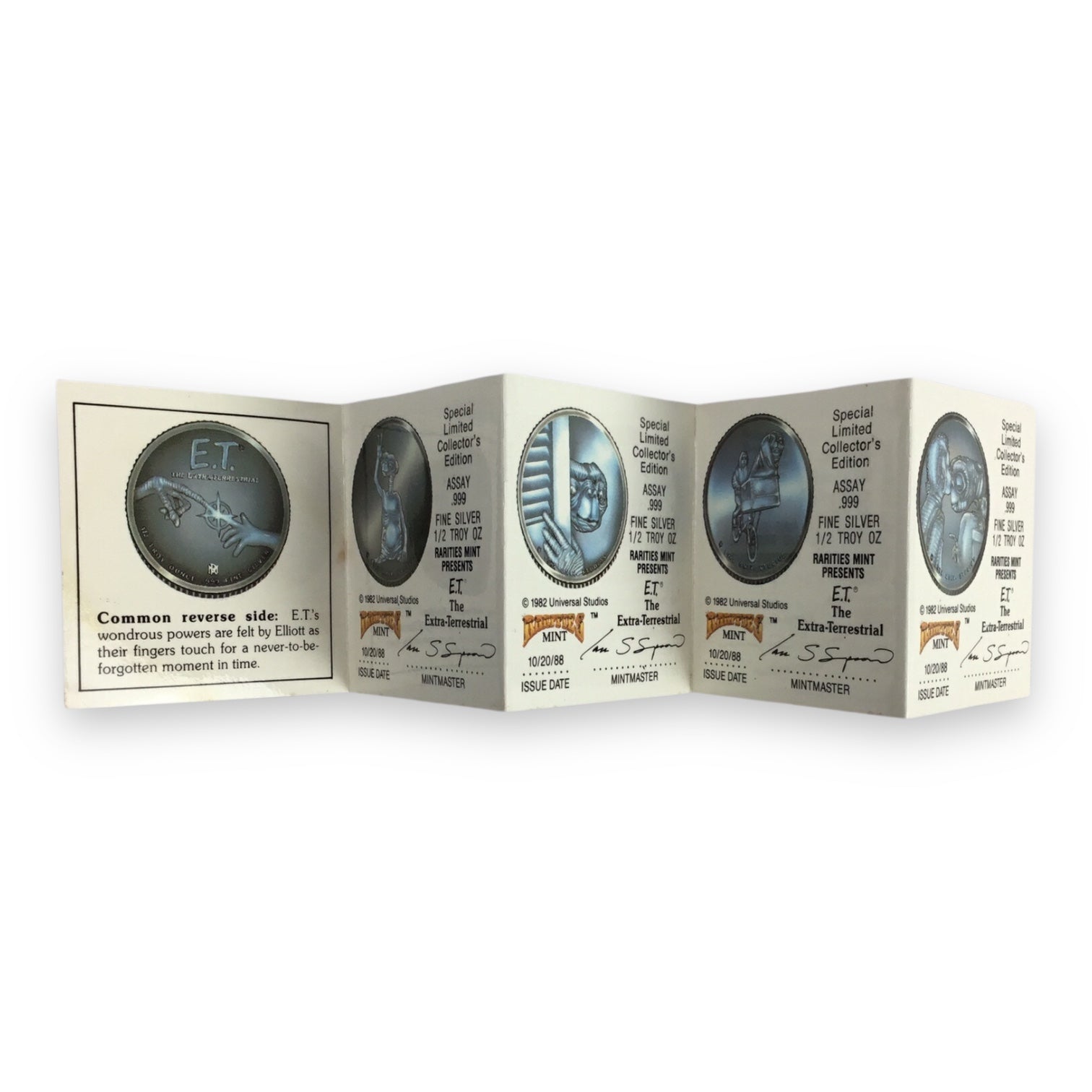 E.T The Extra-Terrestrial Limited Edition Collector Silver Coin Set 1982 with Case