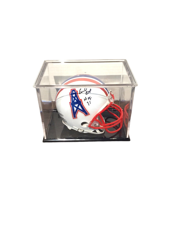 Earl Campbell Oilers Certified Authentic Autographed Mini-helmet in Shadowbox