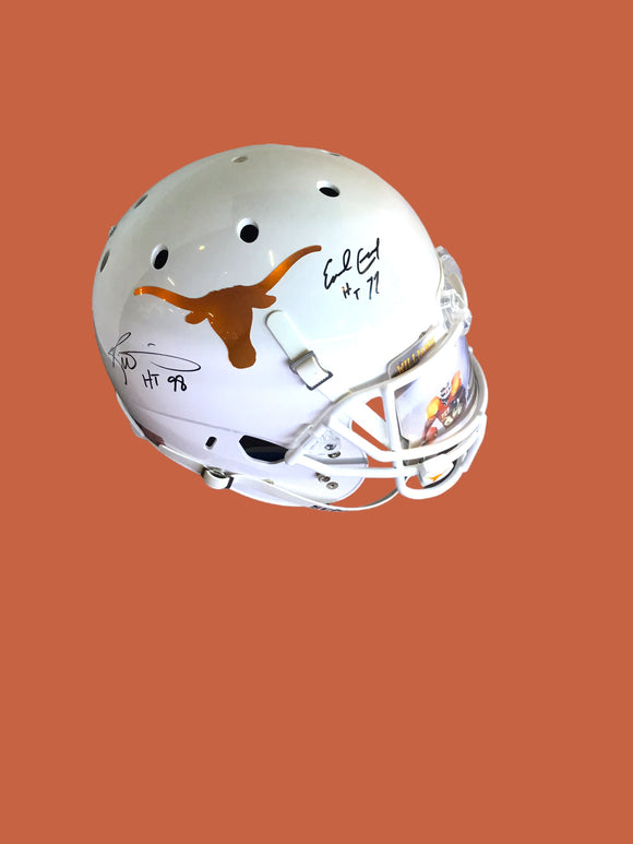 Earl Campbell / Ricky Williams Signed Texas Longhorns Helmet W/Inscriptions HT